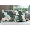 Ambesonne Alice in Wonderland Throw Pillow Cushion Cover Pack of 2, Rabbit Motion Cups Hearts and Flower Character Alice Cartoon Style, Zippered Double-Side Digital Print Decor, 18″, Black Blue(Pale Tan Hunter Green)