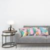 Ambesonne Alice in Wonderland Throw Pillow Cushion Cover Pack of 2, Rabbit Motion Cups Hearts and Flower Character Alice Cartoon Style, Zippered Double-Side Digital Print Decor, 18″, Black Blue(Pale Pink Seafoam)