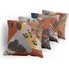 Ambesonne Alice in Wonderland Throw Pillow Cushion Cover Pack of 2, Rabbit Motion Cups Hearts and Flower Character Alice Cartoon Style, Zippered Double-Side Digital Print Decor, 18″, Black Blue(Rust and Multicolor)
