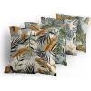 Ambesonne Alice in Wonderland Throw Pillow Cushion Cover Pack of 2, Rabbit Motion Cups Hearts and Flower Character Alice Cartoon Style, Zippered Double-Side Digital Print Decor, 18″, Black Blue(Olive Green and Pale Orange)