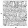 Ambesonne Amsterdam Shower Curtain, Monochrome Style Cartoon Drawing of Historic Houses Clutter City Town, Cloth Fabric Bathroom Decor Set with Hooks, 69″ W x 70″ L, Charcoal White