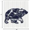 Ambesonne Cartoon Shower Curtain, Curious Panda on an Exotic Branch Asian Bear Jungle Woods Illustration, Cloth Fabric Bathroom Decor Set with Hooks, 69″ W x 75″ L, Fern Green White Black(Blue Cream)