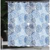 Ambesonne Cartoon Shower Curtain, Curious Panda on an Exotic Branch Asian Bear Jungle Woods Illustration, Cloth Fabric Bathroom Decor Set with Hooks, 69″ W x 75″ L, Fern Green White Black(Azure Blue)