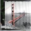 Ambesonne Cartoon Shower Curtain, Curious Panda on an Exotic Branch Asian Bear Jungle Woods Illustration, Cloth Fabric Bathroom Decor Set with Hooks, 69″ W x 75″ L, Fern Green White Black(Grey Red)
