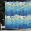 Ambesonne Cartoon Shower Curtain, Curious Panda on an Exotic Branch Asian Bear Jungle Woods Illustration, Cloth Fabric Bathroom Decor Set with Hooks, 69″ W x 75″ L, Fern Green White Black(Mint Green)
