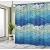 Ambesonne Cartoon Shower Curtain, Curious Panda on an Exotic Branch Asian Bear Jungle Woods Illustration, Cloth Fabric Bathroom Decor Set with Hooks, 69″ W x 75″ L, Fern Green White Black(Mint Green)