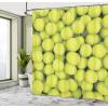Ambesonne Cartoon Shower Curtain, Curious Panda on an Exotic Branch Asian Bear Jungle Woods Illustration, Cloth Fabric Bathroom Decor Set with Hooks, 69″ W x 75″ L, Fern Green White Black(Apple Green)