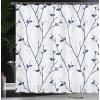 Ambesonne Cartoon Shower Curtain, Curious Panda on an Exotic Branch Asian Bear Jungle Woods Illustration, Cloth Fabric Bathroom Decor Set with Hooks, 69″ W x 75″ L, Fern Green White Black(Petrol Blue)
