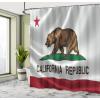 Ambesonne Cartoon Shower Curtain, Curious Panda on an Exotic Branch Asian Bear Jungle Woods Illustration, Cloth Fabric Bathroom Decor Set with Hooks, 69″ W x 75″ L, Fern Green White Black(Brown Green)