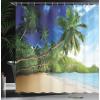 Ambesonne Cartoon Shower Curtain, Curious Panda on an Exotic Branch Asian Bear Jungle Woods Illustration, Cloth Fabric Bathroom Decor Set with Hooks, 69″ W x 75″ L, Fern Green White Black(Pale Brown Green Blue)