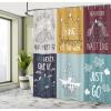 Ambesonne Cartoon Shower Curtain, Curious Panda on an Exotic Branch Asian Bear Jungle Woods Illustration, Cloth Fabric Bathroom Decor Set with Hooks, 69″ W x 75″ L, Fern Green White Black(Umber Magenta)