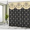 Ambesonne Cartoon Shower Curtain, Curious Panda on an Exotic Branch Asian Bear Jungle Woods Illustration, Cloth Fabric Bathroom Decor Set with Hooks, 69″ W x 75″ L, Fern Green White Black(Charcoal Grey)