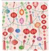 Ambesonne Cartoon Shower Curtain, Curious Panda on an Exotic Branch Asian Bear Jungle Woods Illustration, Cloth Fabric Bathroom Decor Set with Hooks, 69″ W x 75″ L, Fern Green White Black(Orange Green and Red)