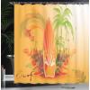 Ambesonne Cartoon Shower Curtain, Curious Panda on an Exotic Branch Asian Bear Jungle Woods Illustration, Cloth Fabric Bathroom Decor Set with Hooks, 69″ W x 75″ L, Fern Green White Black(Fern Green)