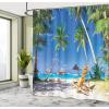Ambesonne Cartoon Shower Curtain, Jolly Frog with Greater Eye Lizard Gecko Smily Childish Funny Cartoon Artwork, Cloth Fabric Bathroom Decor Set with Hooks, 69″ W x 70″ L, Green Fern(White Green)