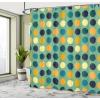Ambesonne Cartoon Shower Curtain, Jolly Frog with Greater Eye Lizard Gecko Smily Childish Funny Cartoon Artwork, Cloth Fabric Bathroom Decor Set with Hooks, 69″ W x 70″ L, Green Fern(Marigold Seafoam)