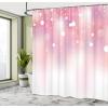 Ambesonne Cartoon Shower Curtain, Jolly Frog with Greater Eye Lizard Gecko Smily Childish Funny Cartoon Artwork, Cloth Fabric Bathroom Decor Set with Hooks, 69″ W x 70″ L, Green Fern(White Pink)