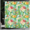 Ambesonne Cartoon Shower Curtain, Jolly Frog with Greater Eye Lizard Gecko Smily Childish Funny Cartoon Artwork, Cloth Fabric Bathroom Decor Set with Hooks, 69″ W x 70″ L, Green Fern(Fern Green Pale Blue)