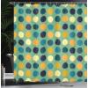 Ambesonne Cartoon Shower Curtain, Jolly Frog with Greater Eye Lizard Gecko Smily Childish Funny Cartoon Artwork, Cloth Fabric Bathroom Decor Set with Hooks, 69″ W x 70″ L, Green Fern(Marigold Seafoam)