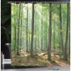Ambesonne Cartoon Shower Curtain, Jolly Frog with Greater Eye Lizard Gecko Smily Childish Funny Cartoon Artwork, Cloth Fabric Bathroom Decor Set with Hooks, 69″ W x 70″ L, Green Fern(Multi 27)