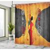 Ambesonne Cartoon Shower Curtain, Jolly Frog with Greater Eye Lizard Gecko Smily Childish Funny Cartoon Artwork, Cloth Fabric Bathroom Decor Set with Hooks, 69″ W x 70″ L, Green Fern(Pastel Orange)