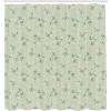 Ambesonne Cartoon Shower Curtain, Jolly Frog with Greater Eye Lizard Gecko Smily Childish Funny Cartoon Artwork, Cloth Fabric Bathroom Decor Set with Hooks, 69″ W x 70″ L, Green Fern(Sage Green)