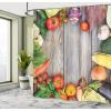 Ambesonne Cartoon Shower Curtain, Jolly Frog with Greater Eye Lizard Gecko Smily Childish Funny Cartoon Artwork, Cloth Fabric Bathroom Decor Set with Hooks, 69″ W x 70″ L, Green Fern(Red Yellow)