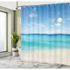 Ambesonne Cartoon Shower Curtain, Jolly Frog with Greater Eye Lizard Gecko Smily Childish Funny Cartoon Artwork, Cloth Fabric Bathroom Decor Set with Hooks, 69″ W x 70″ L, Green Fern(Sky White)