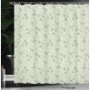 Ambesonne Cartoon Shower Curtain, Jolly Frog with Greater Eye Lizard Gecko Smily Childish Funny Cartoon Artwork, Cloth Fabric Bathroom Decor Set with Hooks, 69″ W x 70″ L, Green Fern(Sage Green)