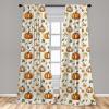 Ambesonne Cats Curtains, Funny Colorful Graphic Kittens Cartoon Style Boys Girls Playroom, Window Treatments 2 Panel Set for Living Room Bedroom, Pair of – 28″ x 63″, Cream Orange(Reseda Green Orange and Amber)