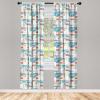 Ambesonne Cats Curtains, Funny Colorful Graphic Kittens Cartoon Style Boys Girls Playroom, Window Treatments 2 Panel Set for Living Room Bedroom, Pair of – 28″ x 63″, Cream Orange(Champagne)