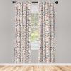 Ambesonne Cats Curtains, Funny Colorful Graphic Kittens Cartoon Style Boys Girls Playroom, Window Treatments 2 Panel Set for Living Room Bedroom, Pair of – 28″ x 63″, Cream Orange(Grey Black)