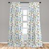 Ambesonne Cats Curtains, Funny Colorful Graphic Kittens Cartoon Style Boys Girls Playroom, Window Treatments 2 Panel Set for Living Room Bedroom, Pair of – 28″ x 63″, Cream Orange(White Blue)
