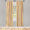 Ambesonne Cats Curtains, Funny Colorful Graphic Kittens Cartoon Style Boys Girls Playroom, Window Treatments 2 Panel Set for Living Room Bedroom, Pair of – 28″ x 63″, Cream Orange(Pale Yellow)