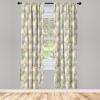 Ambesonne Cats Curtains, Funny Colorful Graphic Kittens Cartoon Style Boys Girls Playroom, Window Treatments 2 Panel Set for Living Room Bedroom, Pair of – 28″ x 63″, Cream Orange(Yellow Grey)