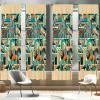 Ambesonne Cats Curtains, Funny Colorful Graphic Kittens Cartoon Style Boys Girls Playroom, Window Treatments 2 Panel Set for Living Room Bedroom, Pair of – 28″ x 63″, Cream Orange(Cadet Blue Teal Orange)