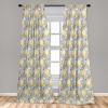 Ambesonne Cats Curtains, Funny Colorful Graphic Kittens Cartoon Style Boys Girls Playroom, Window Treatments 2 Panel Set for Living Room Bedroom, Pair of – 28″ x 63″, Cream Orange(Yellow Grey)