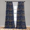 Ambesonne Cats Curtains, Funny Colorful Graphic Kittens Cartoon Style Boys Girls Playroom, Window Treatments 2 Panel Set for Living Room Bedroom, Pair of – 28″ x 63″, Cream Orange(Yellow Blue)