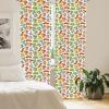 Ambesonne Cats Curtains, Funny Colorful Graphic Kittens Cartoon Style Boys Girls Playroom, Window Treatments 2 Panel Set for Living Room Bedroom, Pair of – 28″ x 63″, Cream Orange(Multicolor Ruby)