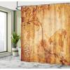 Ambesonne Duck Shower Curtain, Cartoon Character Taking a Bath Colorful Drops Backdrop Dots, Cloth Fabric Bathroom Decor Set with Hooks, 69″ W x 84″ L, Soft Blue Sky Blue Yellow(Tan)