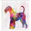 Ambesonne Duck Shower Curtain, Cartoon Character Taking a Bath Colorful Drops Backdrop Dots, Cloth Fabric Bathroom Decor Set with Hooks, 69″ W x 84″ L, Soft Blue Sky Blue Yellow(Pink Multicolor)