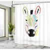 Ambesonne Duck Shower Curtain, Cartoon Character Taking a Bath Colorful Drops Backdrop Dots, Cloth Fabric Bathroom Decor Set with Hooks, 69″ W x 84″ L, Soft Blue Sky Blue Yellow(Multicolor Soft Blue)