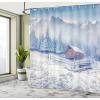 Ambesonne Duck Shower Curtain, Cartoon Character Taking a Bath Colorful Drops Backdrop Dots, Cloth Fabric Bathroom Decor Set with Hooks, 69″ W x 84″ L, Soft Blue Sky Blue Yellow(Caramel White)