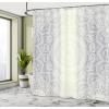 Ambesonne Duck Shower Curtain, Cartoon Character Taking a Bath Colorful Drops Backdrop Dots, Cloth Fabric Bathroom Decor Set with Hooks, 69″ W x 84″ L, Soft Blue Sky Blue Yellow(Grey Ivory)