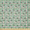Ambesonne I Love You Fabric by The Yard, Hand Writing with Infinity Romantic Red Hearts Valentines Day Theme, Stretch Knit Fabric for Clothing Sewing and Arts Crafts, 1 Yard, Black and White(Turquoise)