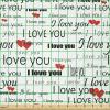 Ambesonne I Love You Fabric by The Yard, Hand Writing with Infinity Romantic Red Hearts Valentines Day Theme, Stretch Knit Fabric for Clothing Sewing and Arts Crafts, 1 Yard, Black and White(Vermilion White)