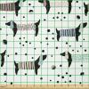 Ambesonne I Love You Fabric by The Yard, Hand Writing with Infinity Romantic Red Hearts Valentines Day Theme, Stretch Knit Fabric for Clothing Sewing and Arts Crafts, 1 Yard, Black and White(Pink Black)