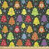 Ambesonne I Love You Fabric by The Yard, Hand Writing with Infinity Romantic Red Hearts Valentines Day Theme, Stretch Knit Fabric for Clothing Sewing and Arts Crafts, 1 Yard, Black and White(Yellow Black)