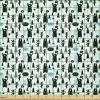Ambesonne I Love You Fabric by The Yard, Hand Writing with Infinity Romantic Red Hearts Valentines Day Theme, Stretch Knit Fabric for Clothing Sewing and Arts Crafts, 1 Yard, Black and White(Pale Blue Black White)