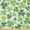 Ambesonne I Love You Fabric by The Yard, Hand Writing with Infinity Romantic Red Hearts Valentines Day Theme, Stretch Knit Fabric for Clothing Sewing and Arts Crafts, 1 Yard, Black and White(Green Lime)